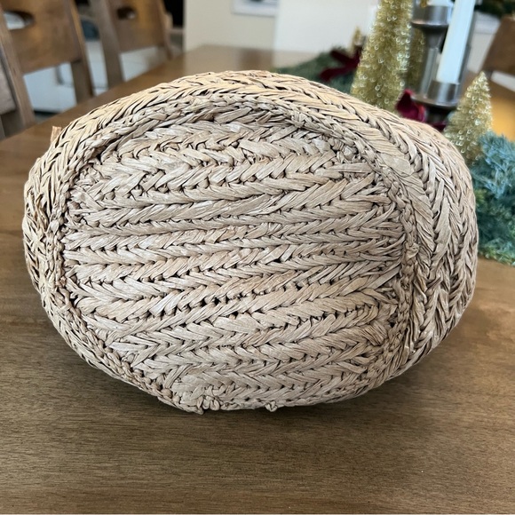 J. Crew Malta handwoven straw tote in Natural Straw OS NWT - Picture 5 of 8